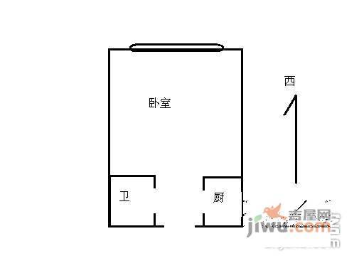 紫金·西区中央1室1厅1卫47㎡户型图