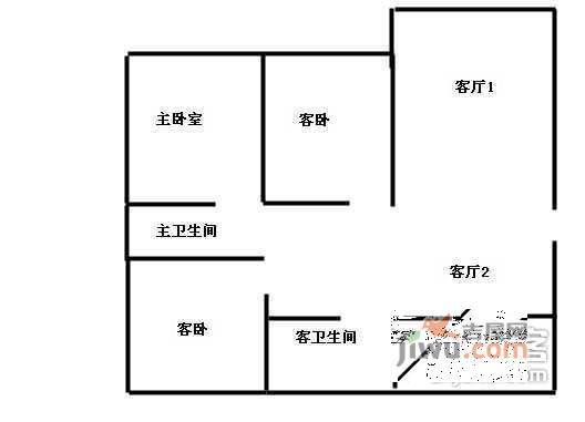 宏图上花园3室2厅2卫140㎡户型图