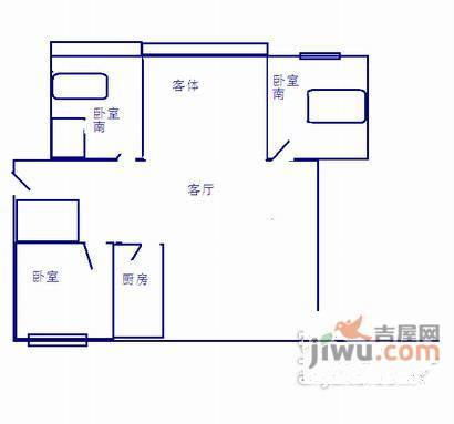 兴元嘉园3室1厅2卫户型图