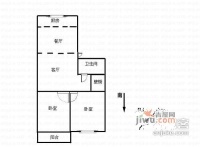 汉口西路小区2室2厅1卫77㎡户型图