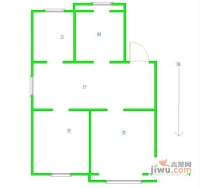 北苑三村2室2厅1卫74㎡户型图