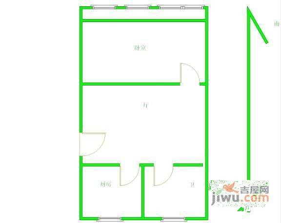 开源小区1室1厅1卫户型图