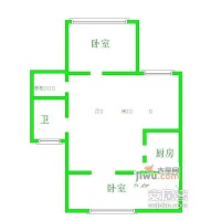 长营村社区2室1厅1卫62㎡户型图