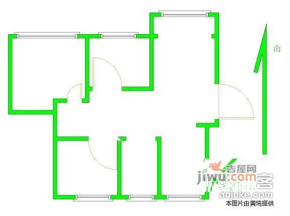 桥工新村3室2厅1卫100㎡户型图