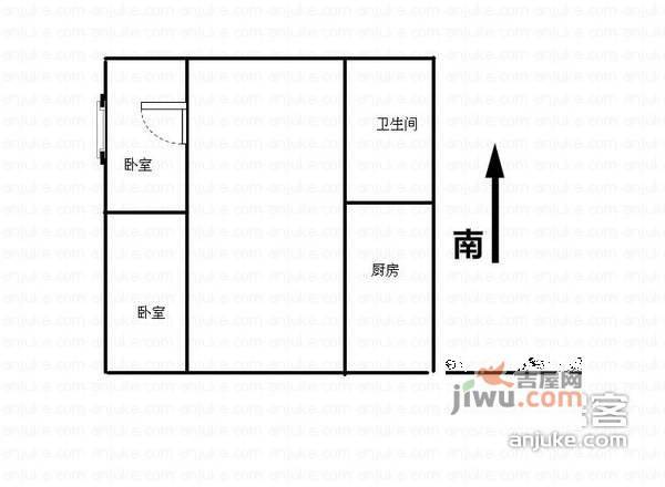 新庄花园2室2厅1卫户型图