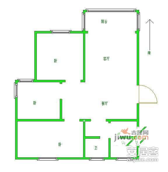 天安国际大厦4室2厅2卫户型图