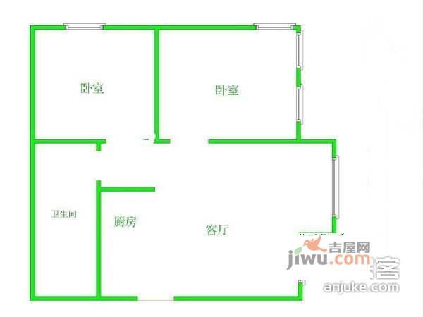 天安国际大厦2室2厅1卫90㎡户型图