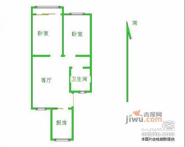 匡芦花园3室2厅1卫户型图