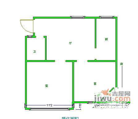 佳诚花园2室1厅1卫68㎡户型图