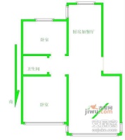 清江公寓2室2厅1卫78㎡户型图