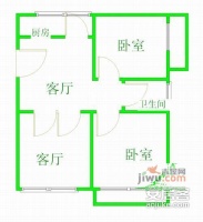 清江公寓3室2厅1卫户型图