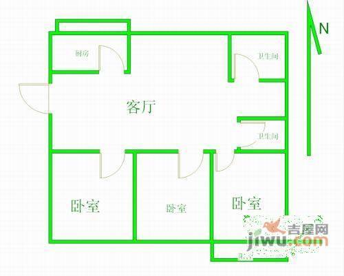 中泰国际广场3室2厅2卫154㎡户型图