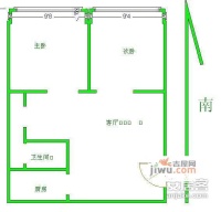 中泰国际广场2室1厅1卫户型图