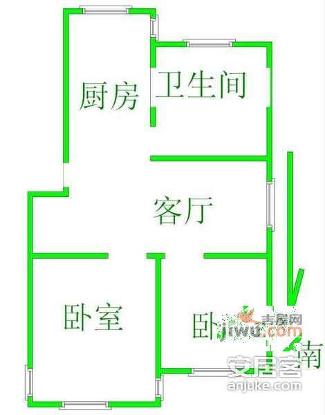 凤凰花园城3室2厅1卫125㎡户型图