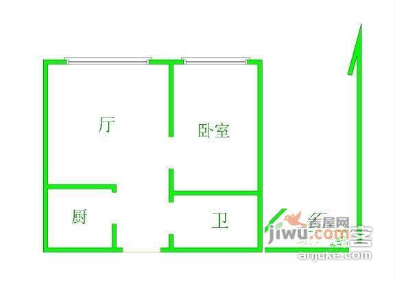 凤凰花园城1室1厅1卫户型图