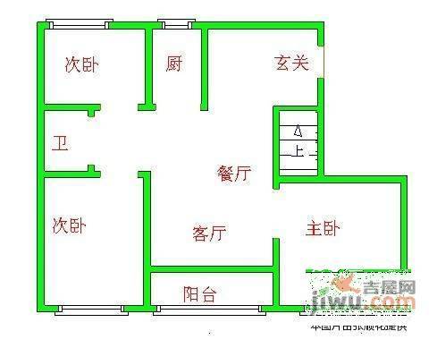 仙林新村3室1厅1卫87㎡户型图