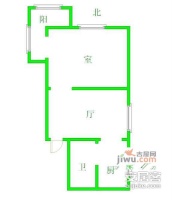 建邺路小区1室1厅1卫47㎡户型图