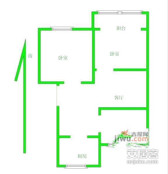 西苑阳光翠庭3室2厅2卫125㎡户型图