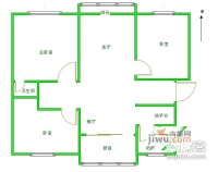 悦民公寓3室2厅2卫132㎡户型图