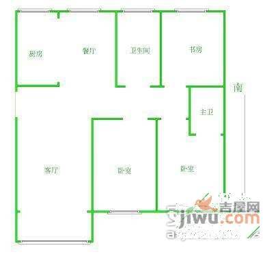 百合果园5室3厅2卫188㎡户型图