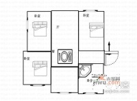 山潘村3室1厅1卫79㎡户型图