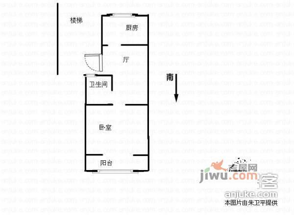 龙苑新寓1室1厅1卫户型图