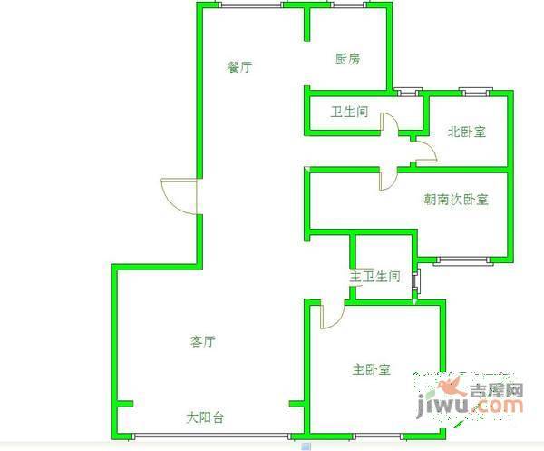 凯悦天琴花园3室2厅2卫145㎡户型图