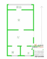 凯悦天琴花园1室1厅1卫户型图