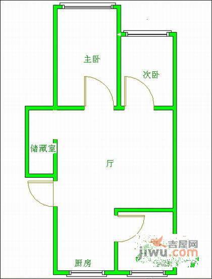 天顺苑2室2厅1卫80㎡户型图