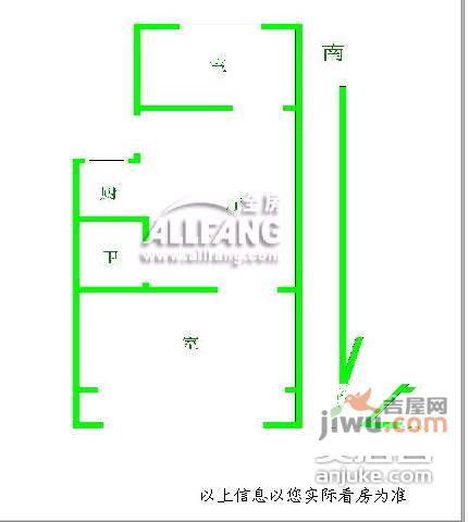 仁义里小区2室1厅1卫72㎡户型图