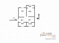 学府风景花园2室1厅1卫61㎡户型图