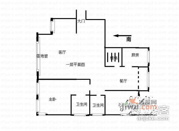 蓝宝湾花园5室3厅4卫282㎡户型图