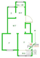 中和桥5号小区2室2厅1卫79㎡户型图