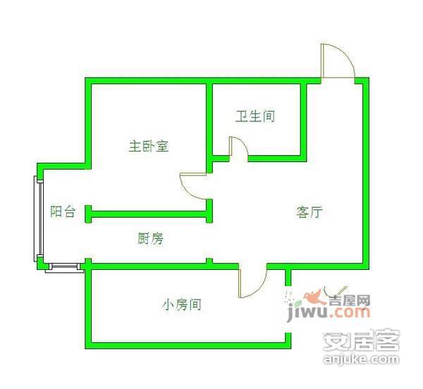 羊皮巷小区2室1厅1卫户型图