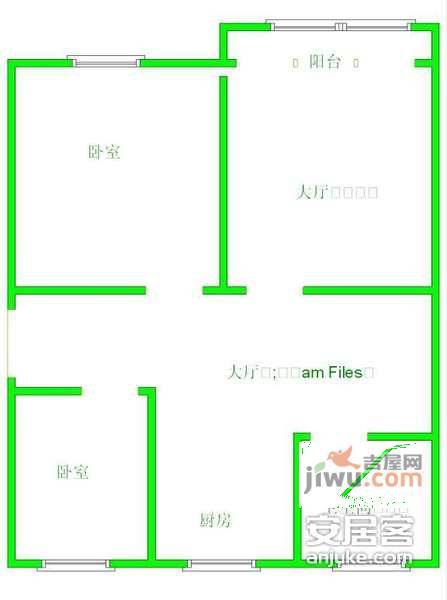 农科院3室2厅1卫110㎡户型图