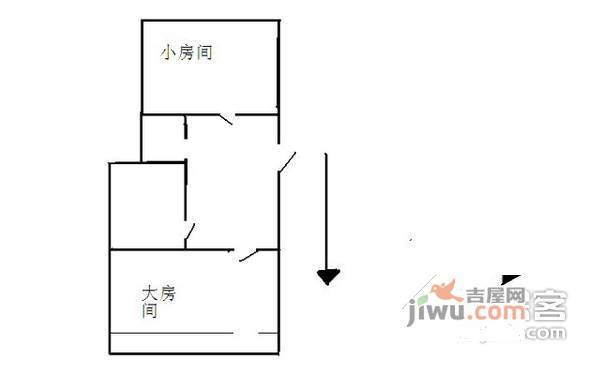 石头城新村2室1厅1卫户型图