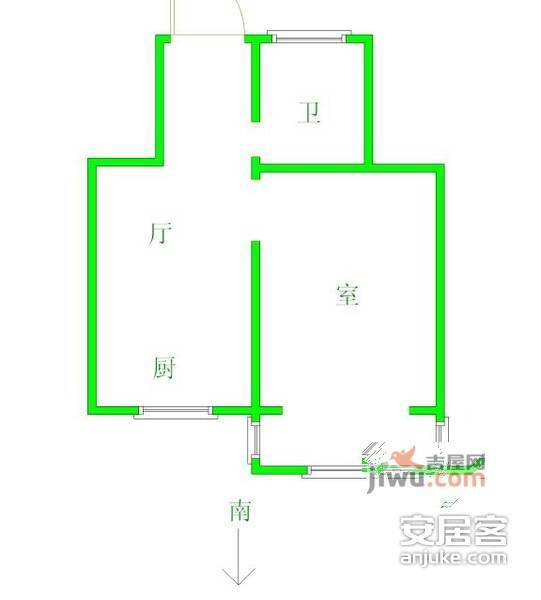 石头城新村3室1厅1卫户型图