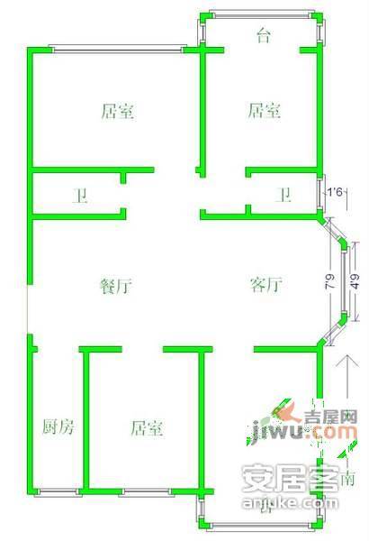 圣淘沙花城4室2厅2卫328㎡户型图