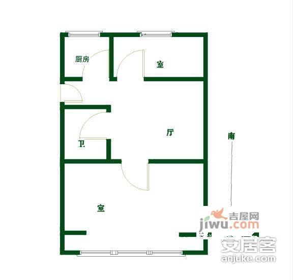 圣淘沙花城2室2厅1卫147㎡户型图