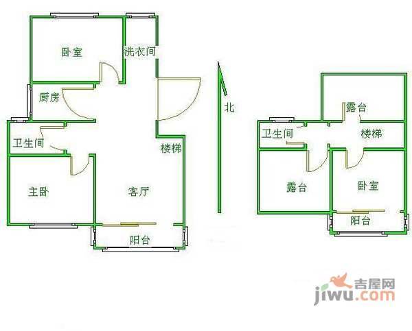 润富花园3室2厅2卫128㎡户型图