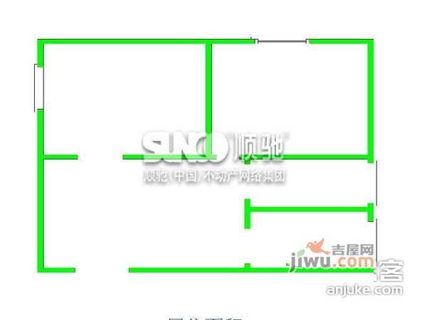 莫愁路小区2室1厅1卫60㎡户型图