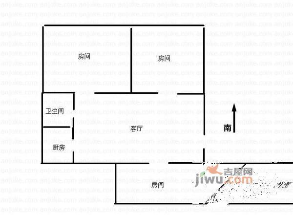 莫愁路小区3室2厅1卫户型图