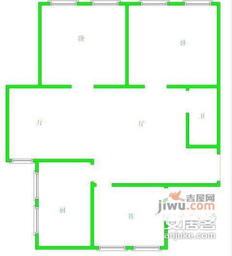 东城风景3室2厅1卫110㎡户型图