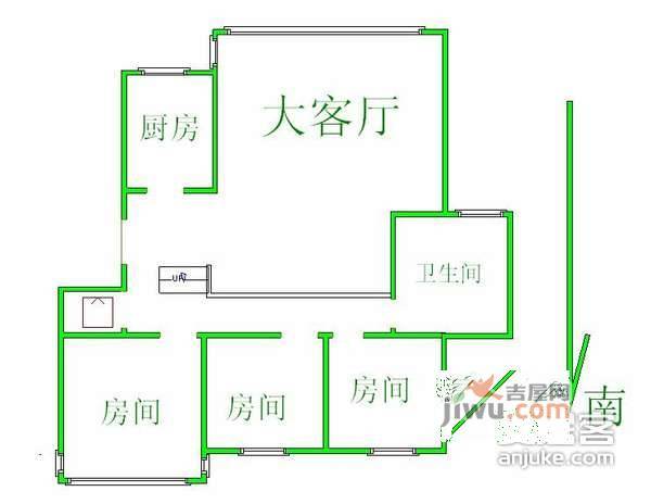 馨瑰园3室2厅2卫152㎡户型图