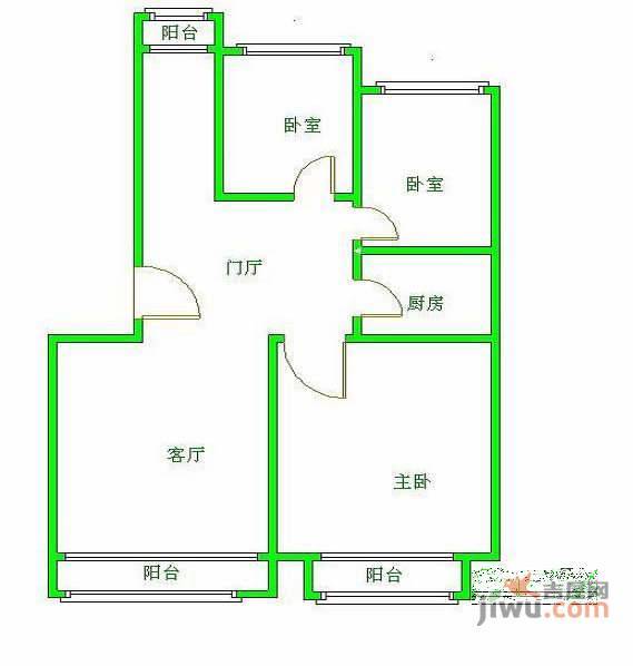 馨瑰园3室2厅1卫户型图