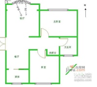 中南麒麟锦城2室2厅1卫98㎡户型图