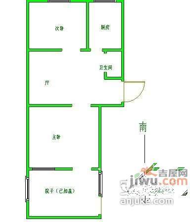 仁园小区2室1厅1卫50㎡户型图