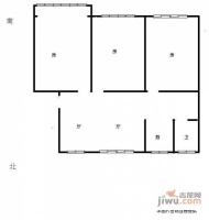 凤翔新城一期2室2厅1卫81㎡户型图