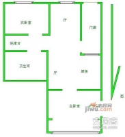 江苏路小区2室2厅1卫75㎡户型图