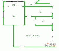 百水芊城秀水坊1室1厅1卫54㎡户型图